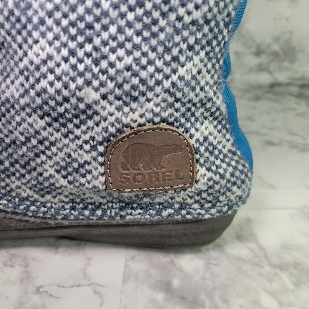 Sorel Tremblant Boot Women's Size 9 Blue Gray‎ Knit Waterproof